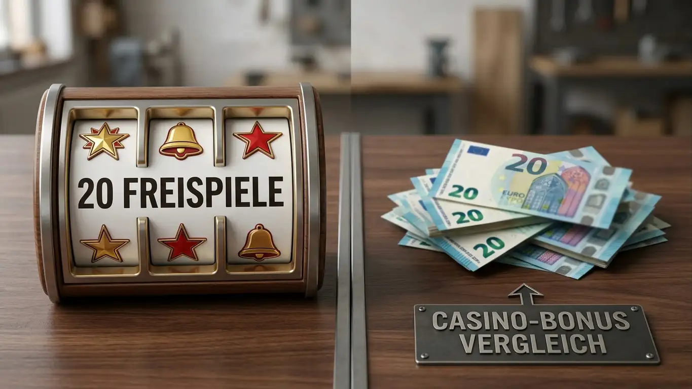 Vergleich von Cash-Bonus und Free-Spins-Strukturen nebeneinander