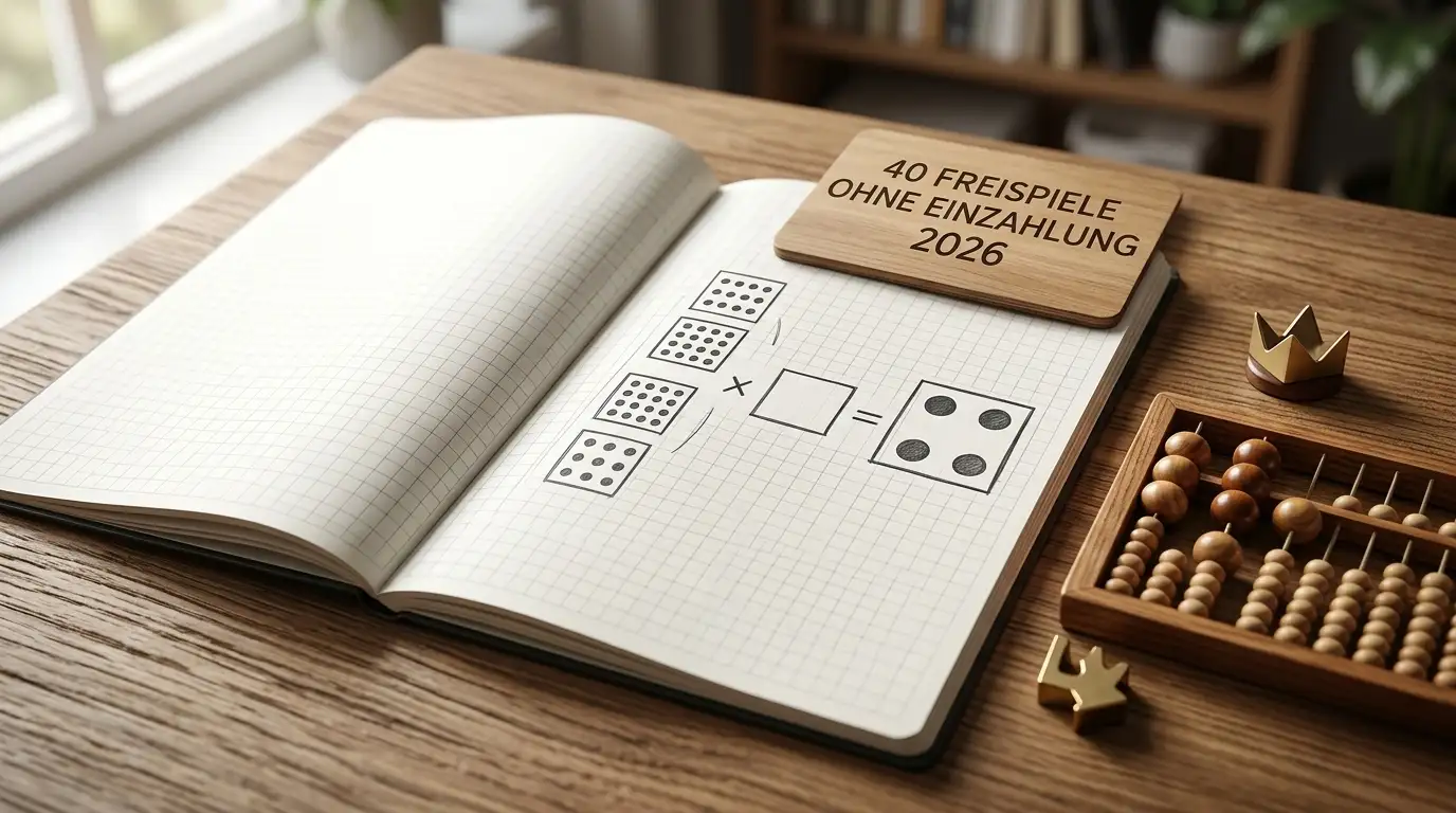 Notizbuch mit Rechenbeispiel zu Wagering und Cashout-Cap