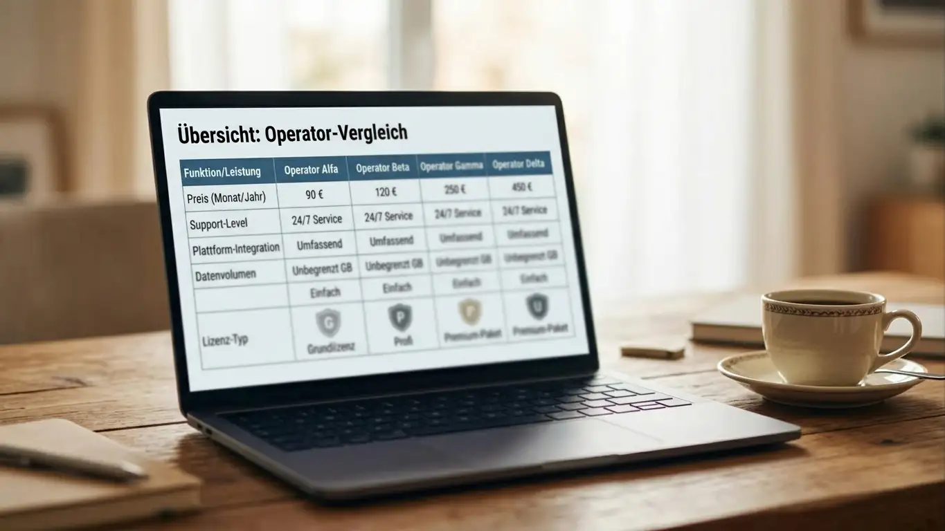 Übersicht von Online-Casino-Marken auf einem Bildschirm mit Lizenz-Badges
