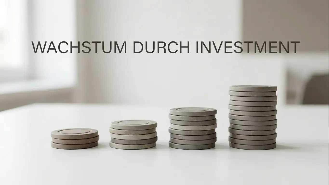 Vier Spielertableaus nebeneinander mit unterschiedlich großen Bonus-Stapeln aus abstrakten Spielmarken
