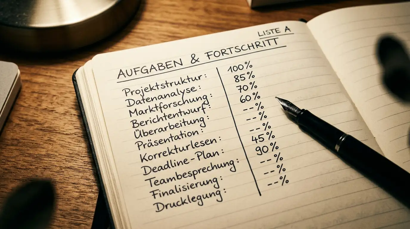 Notizblock mit einer Aufstellung verschiedener Auszahlungsquoten