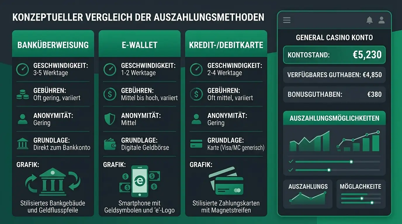 Auszahlung über eine verifizierte Alternative