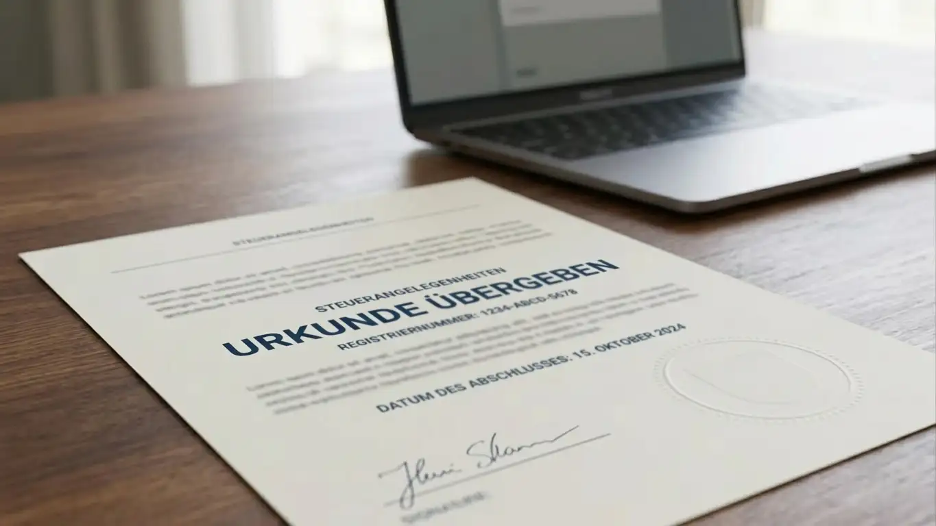 Amtliches deutsches Dokument mit Stempel als Symbol für Lizenz und Regulierung im Online-Casino