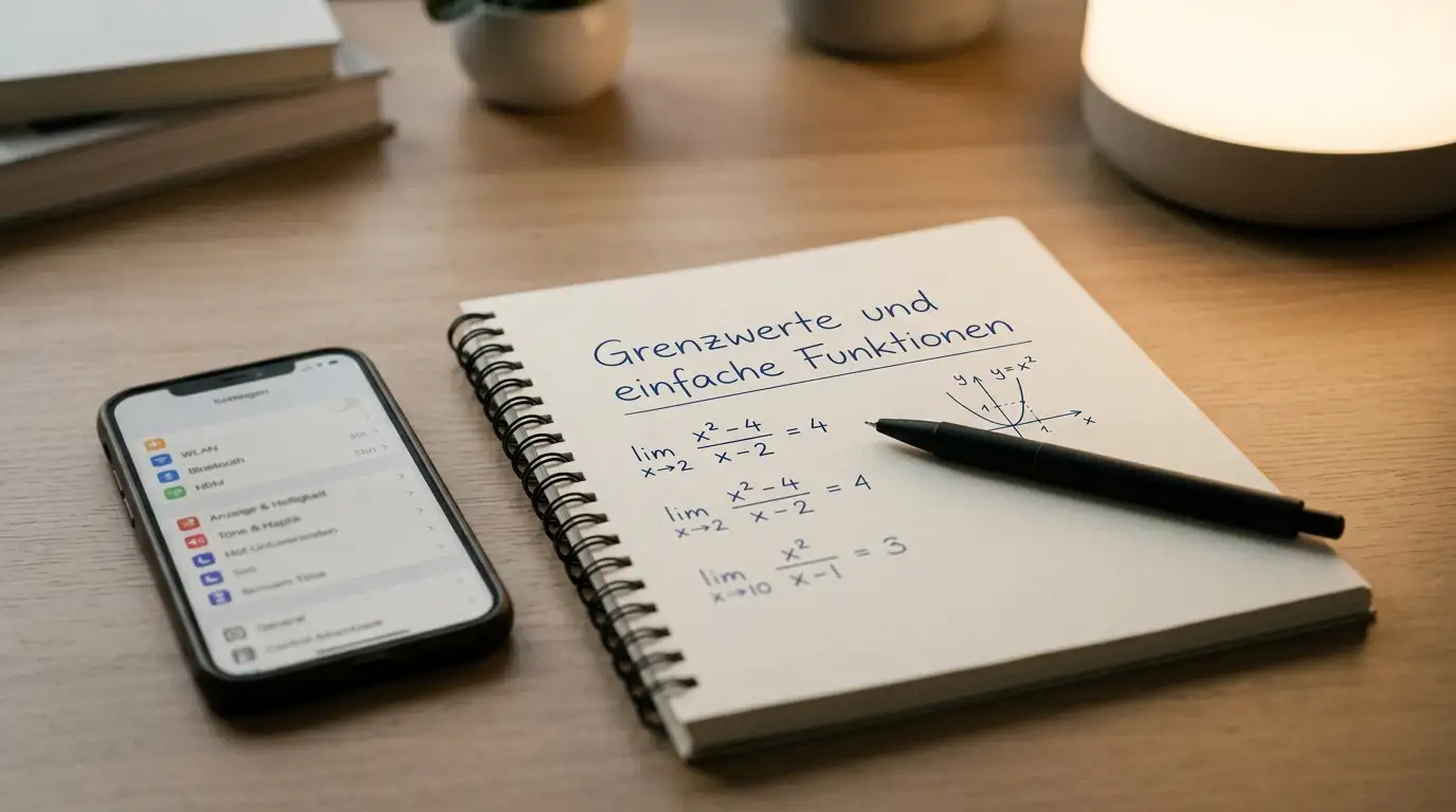 Notizbuch mit handschriftlichen Limits neben einem Smartphone mit Casino-App
