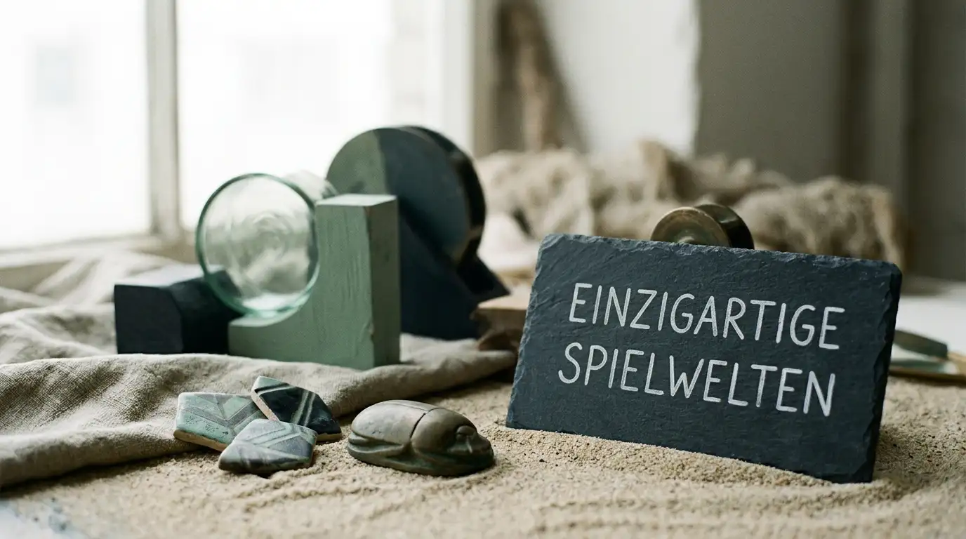 Neutrale Darstellung ägyptischer Slot-Symbole auf einem Bildschirm