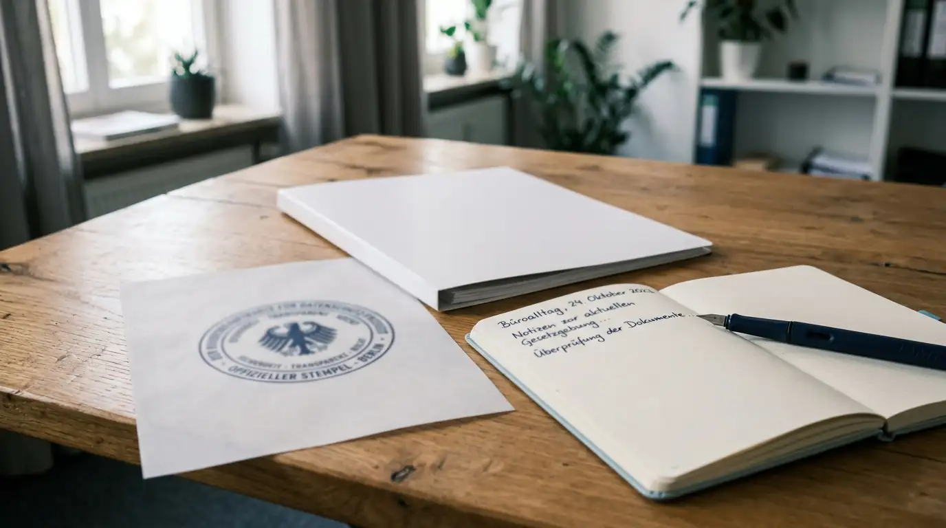 GGL-Lizenz und deutsches Glücksspielrecht: offizieller Aktenordner mit Stempel auf einem Schreibtisch