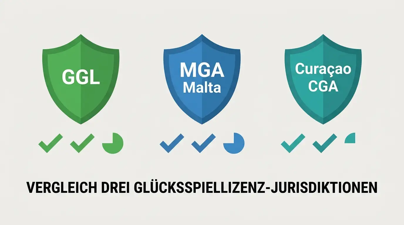 Vergleich GGL MGA Curaçao CGA Lizenzen für Online Casinos — Schutzniveaus im Überblick