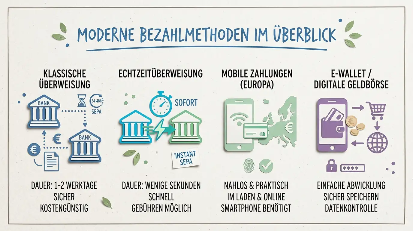 Vergleich aktueller Zahlungsalternativen
