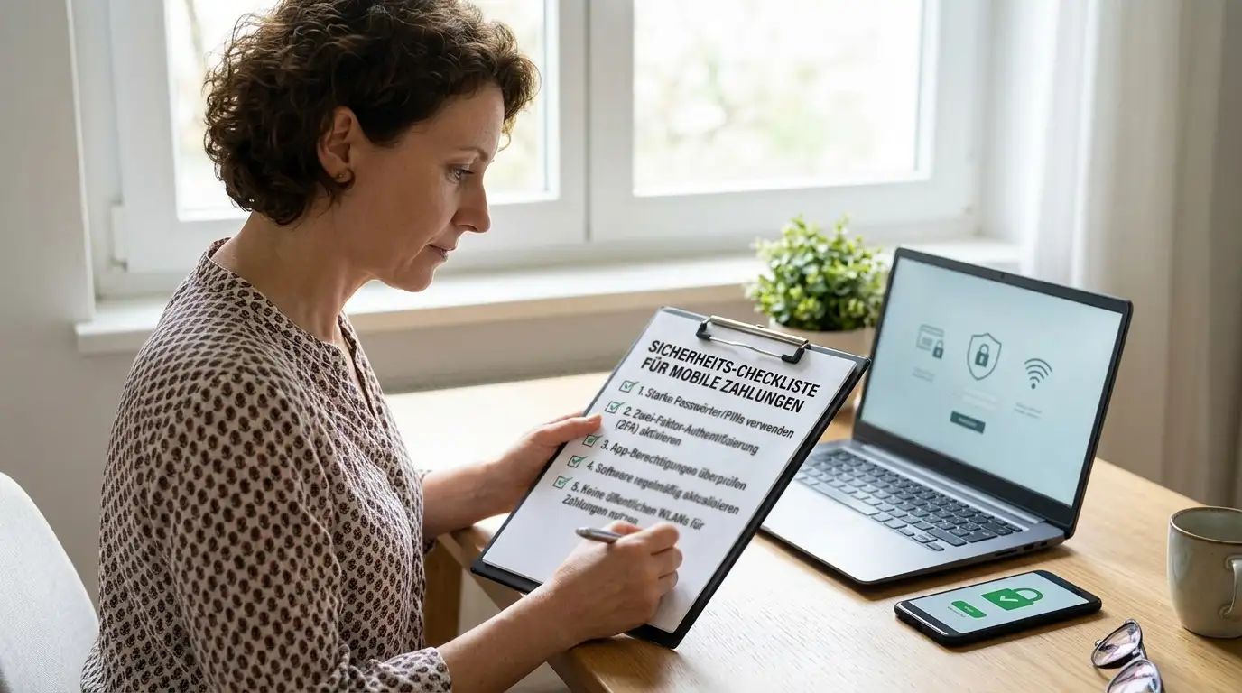 Sicherheitscheck vor einer mobilen Casinozahlung