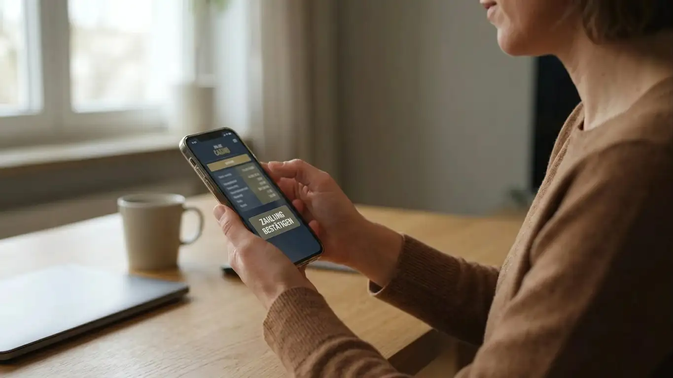 Einzahlung über den mobilen Kassenbereich