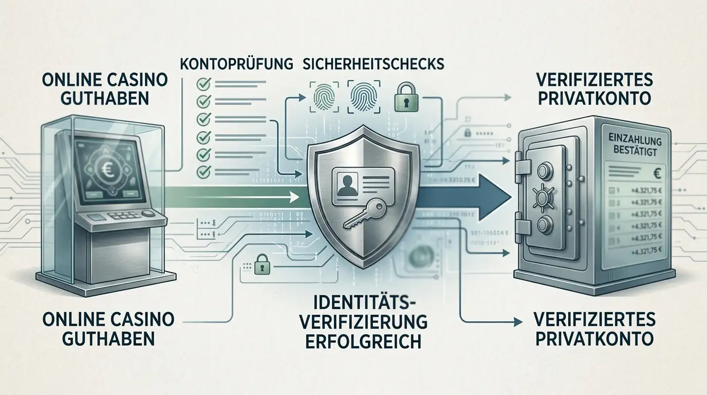 Auszahlung vom Casino auf ein verifiziertes Bankkonto