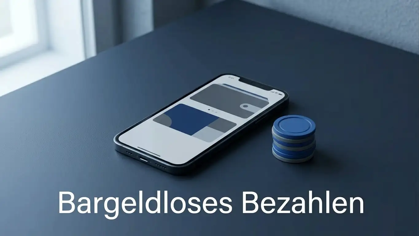 Smartphone mit Krypto-Wallet neben Spielchips ohne Wertangabe