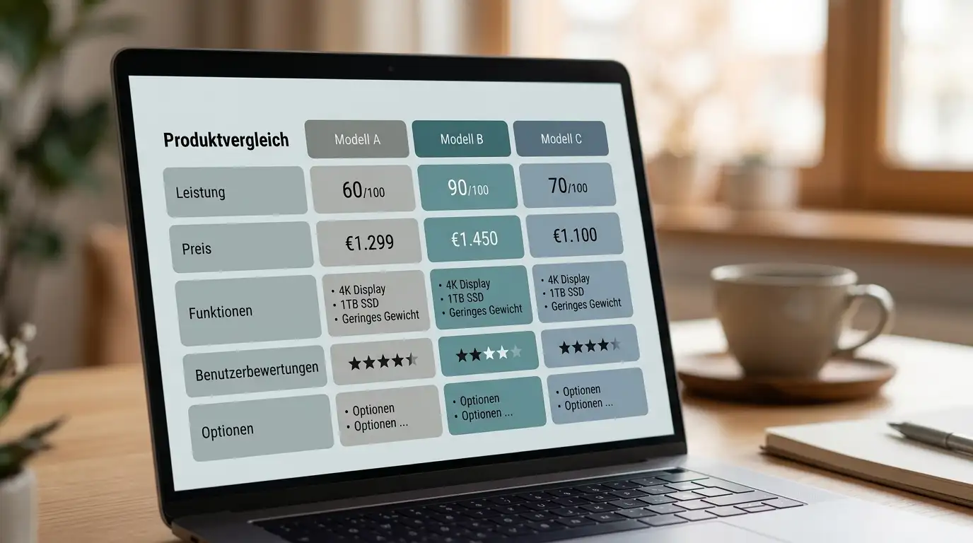 Vergleich verschiedener Krypto-Casino-Anbieter auf einem Laptopbildschirm
