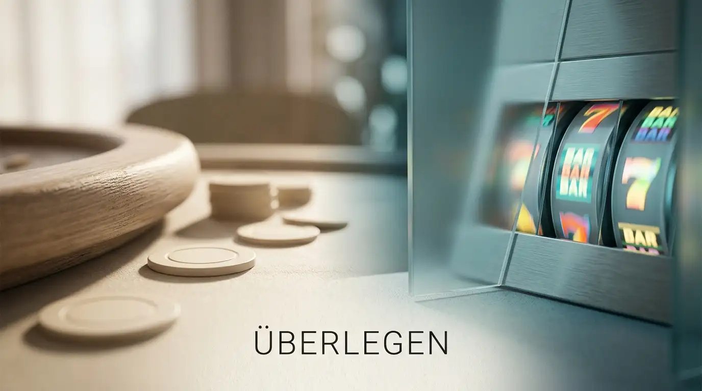 Live-Roulette-Tisch mit grünem Filz und Spielerkarten, unscharfer Hintergrund ohne Branding
