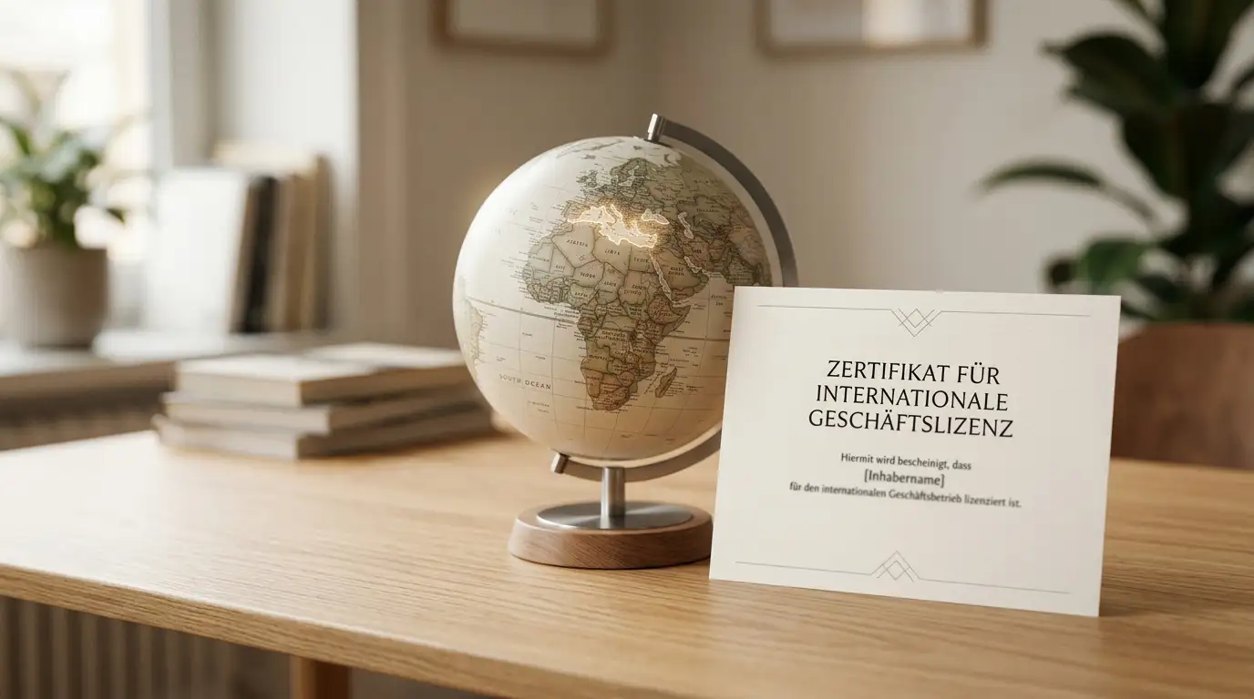 Weltkugel mit hervorgehobenen Lizenzregionen Malta, Curaçao, Kahnawake und Deutschland