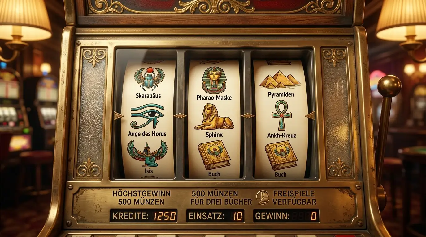 Merkur Eye of Horus und Novoline Book of Ra Spielautomaten-Symbole