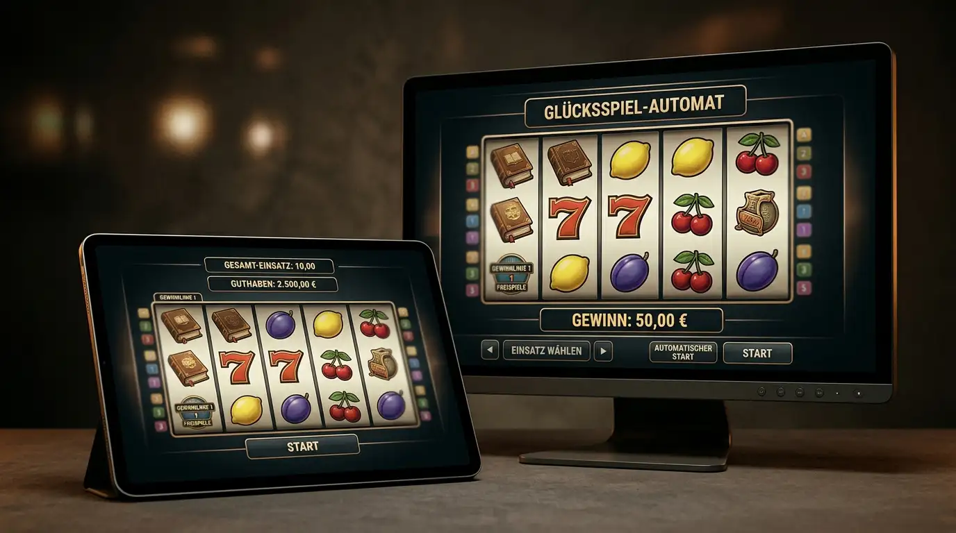 Merkur- und Novoline-Spielautomaten in GGL-Spielotheken — Faust, Book of Ra und internationale Slots mit 1-Euro-Limit
