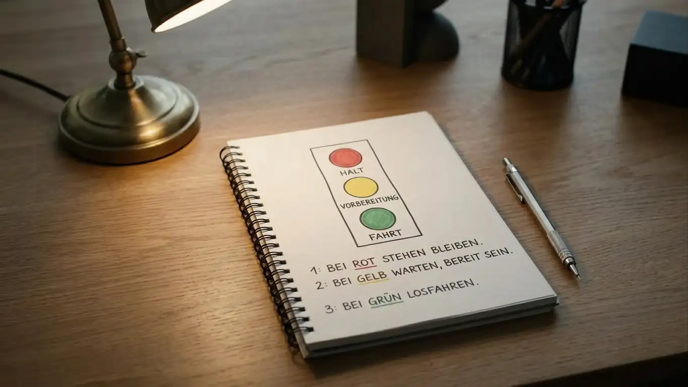 Ampelschema mit grünem, gelbem und rotem Feld für die Mittelherkunft im Casino