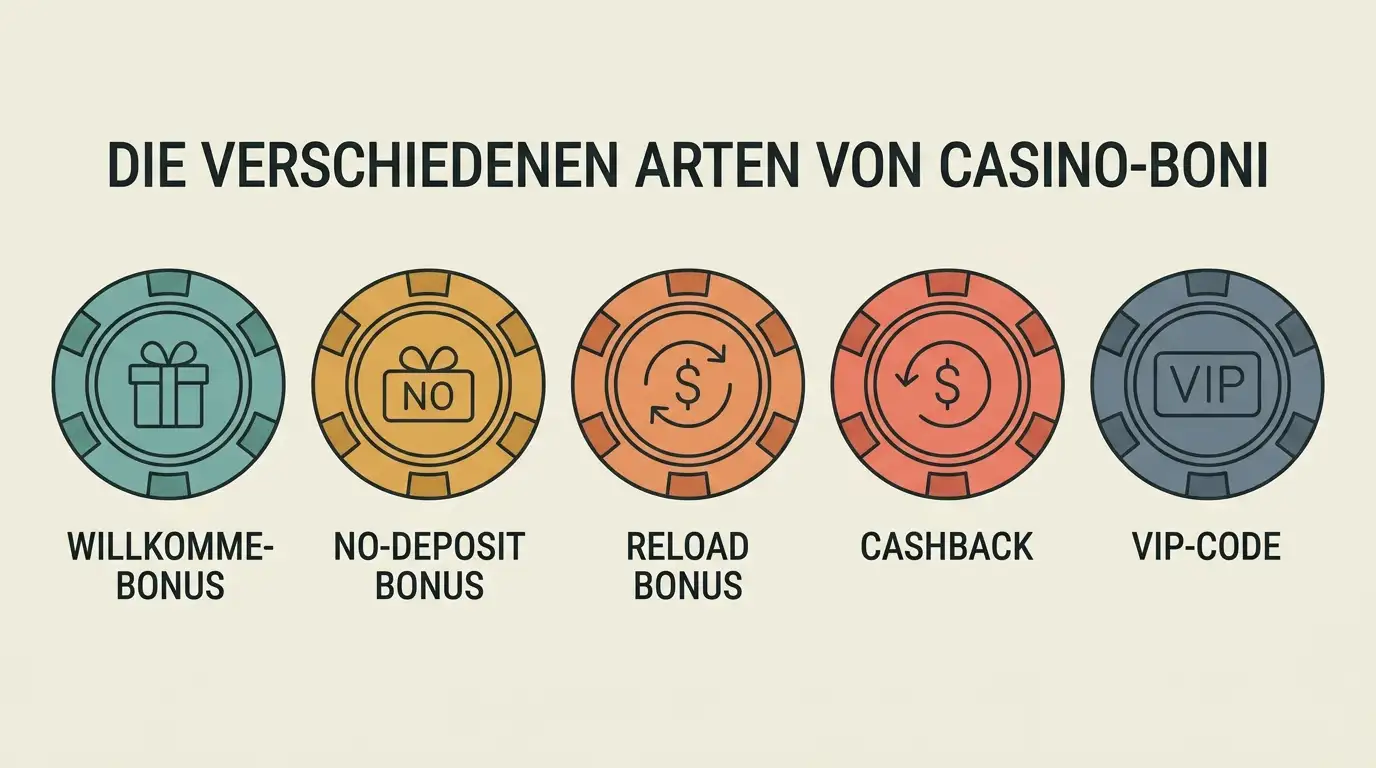 Buchungstypen für Online-Casino-Gutscheincodes