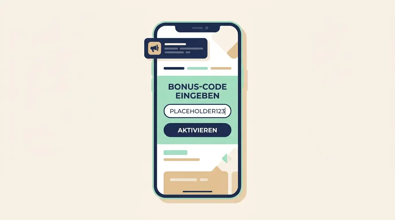 Mobile Eingabe eines Online-Casino-Gutscheincodes