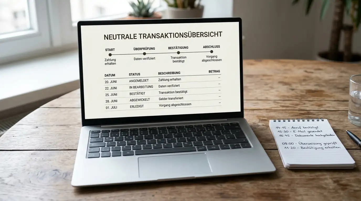 Auszahlungsstatus einer Skrill-Transaktion