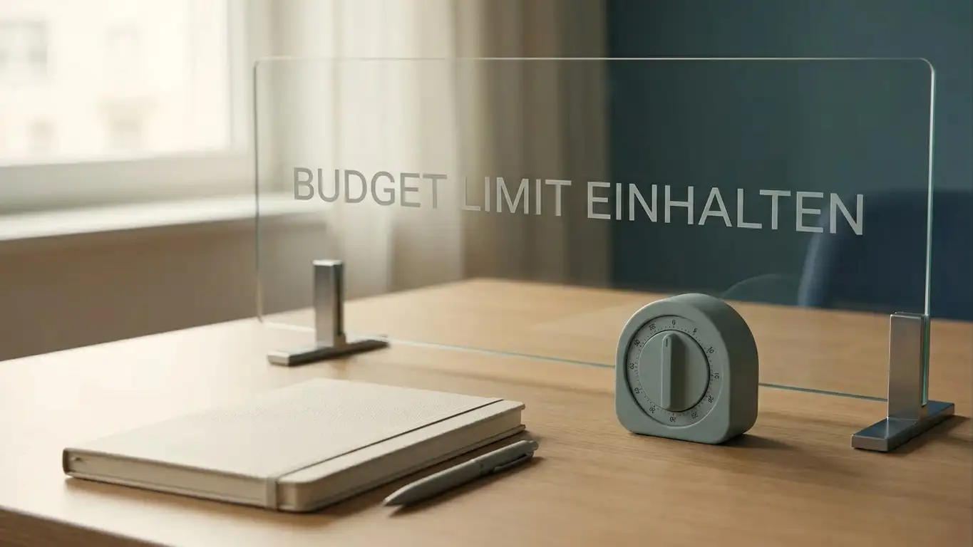 Budgetnotiz neben einem neutralen Spielkonto