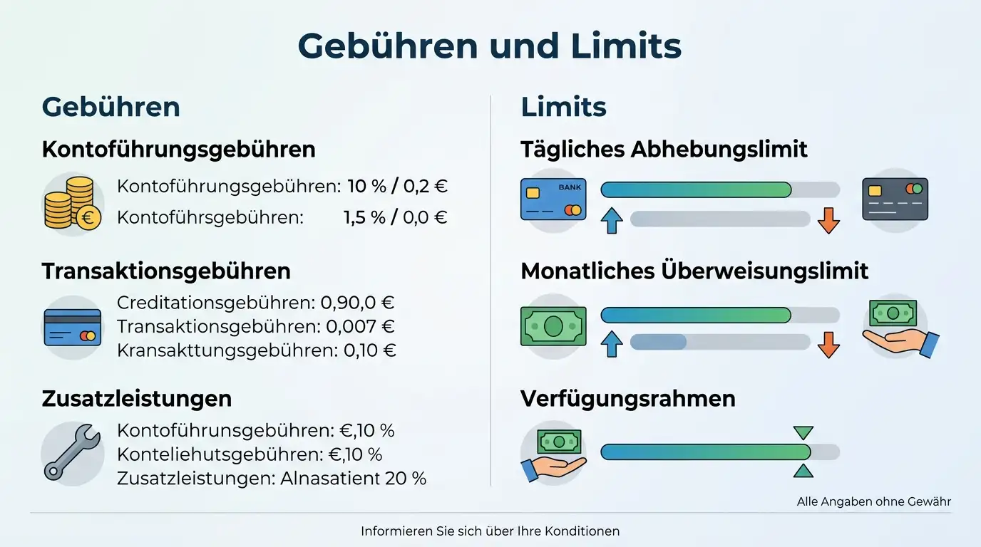 Gebühren und Limits: Übersicht über Kosten und Obergrenzen in der Finanzwelt