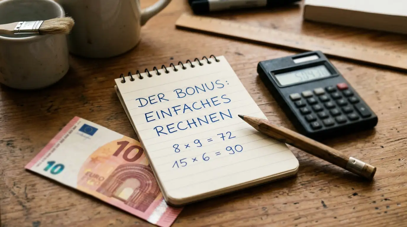 Rechenheft und Stift zur Wagering-Mathematik