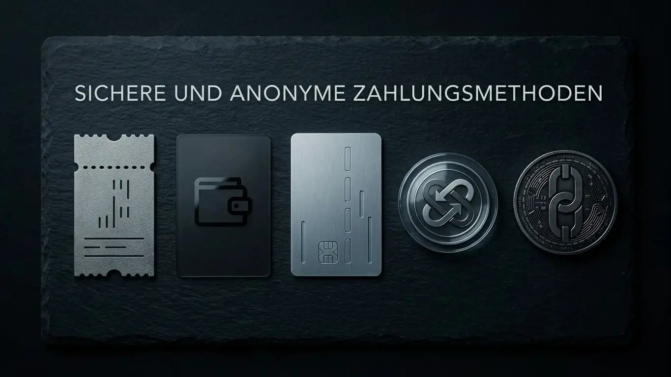 Wallet-Symbole und Smartphone als Sinnbild für mobile Einzahlung