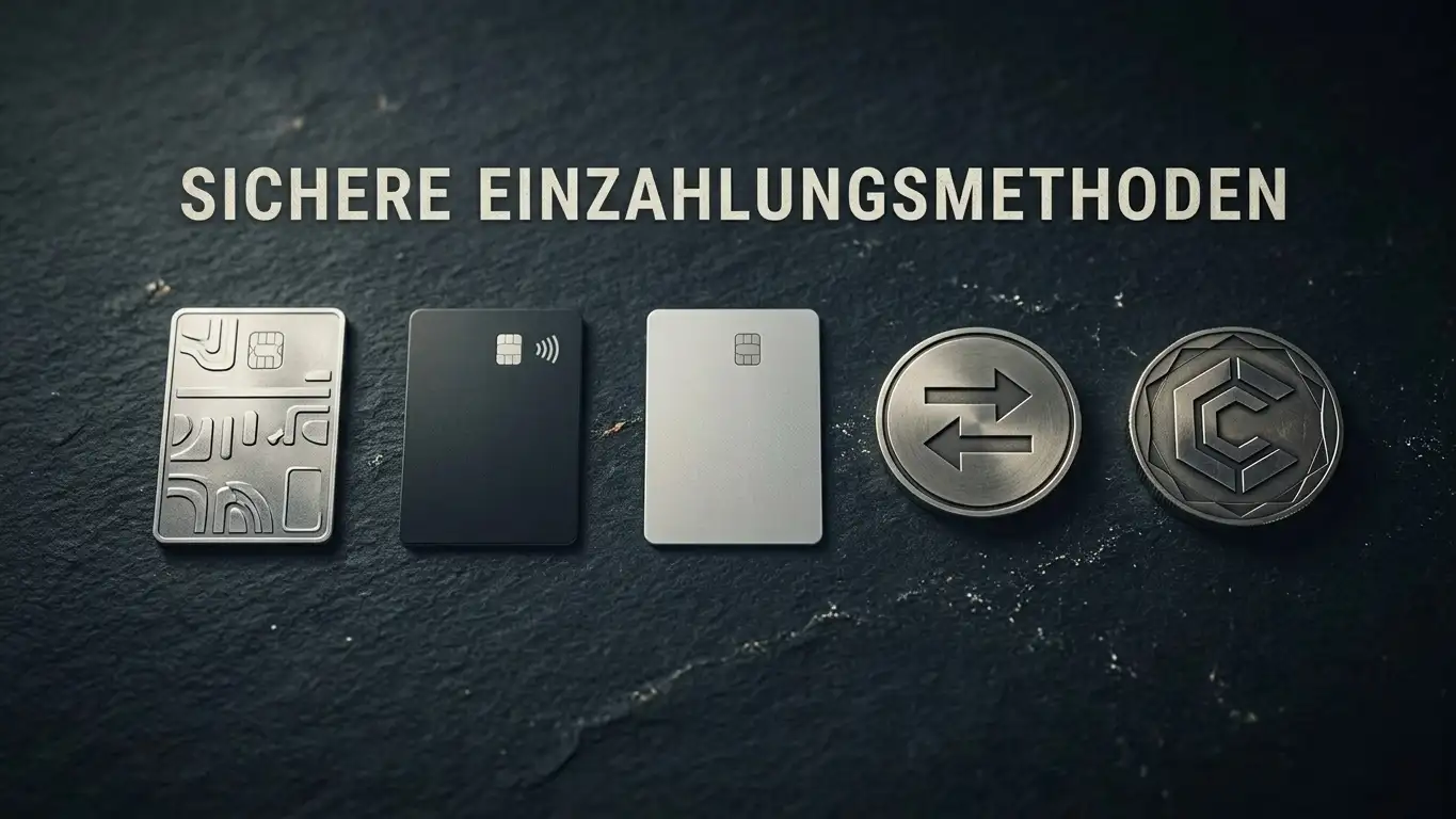 Wallet-Symbole und Smartphone als Sinnbild für mobile Einzahlung