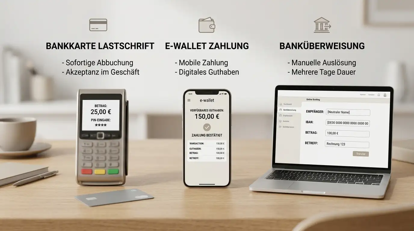 Vergleich der Zahlungswege